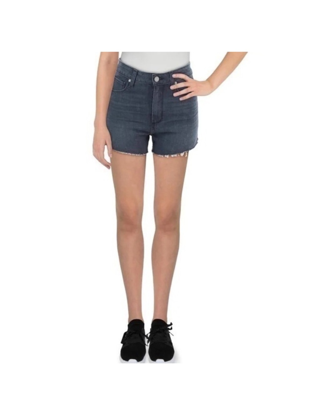 🦋2/$80🦋 PAIGE Dark Gray High-Rise Denim Cutoff Shorts